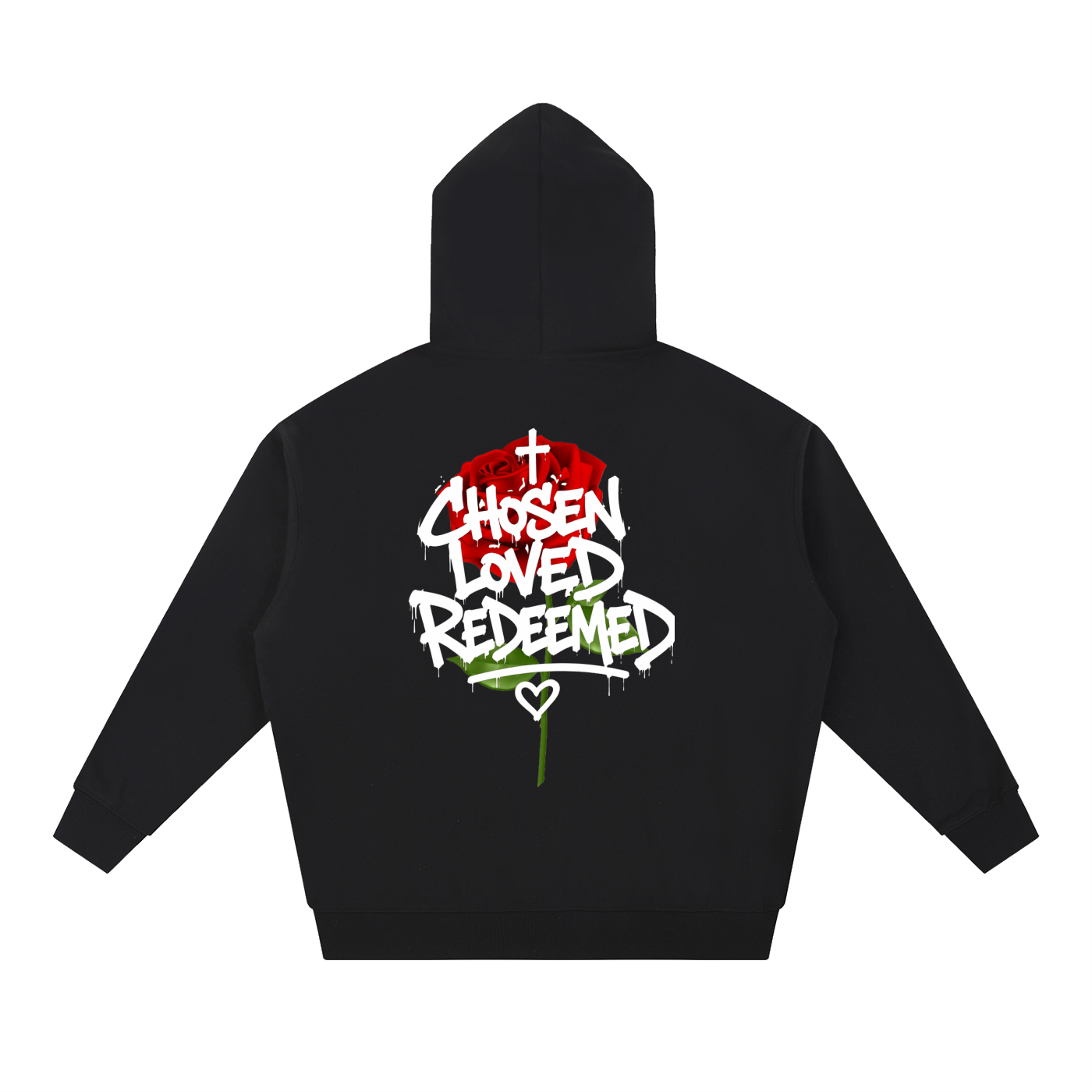 CHOSEN LOVED REDEEMED ROSES Essential Heavyweight Hoodie