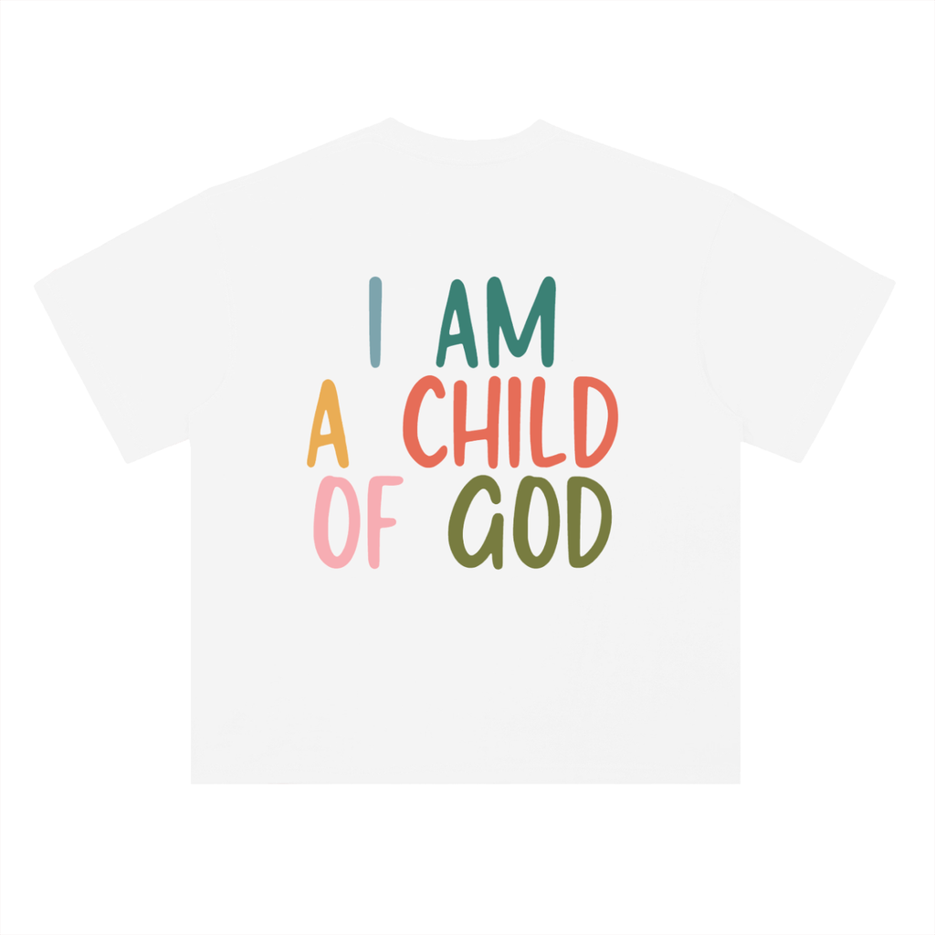 I AM A CHILD OF GOD Heavyweight Drop Shoulder Cotton T-Shirt