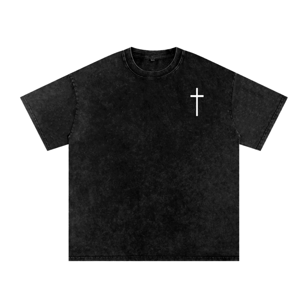 Snow Washed Oversized Cotton T-Shirt