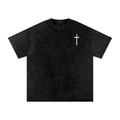 Snow Washed Oversized Cotton T-Shirt