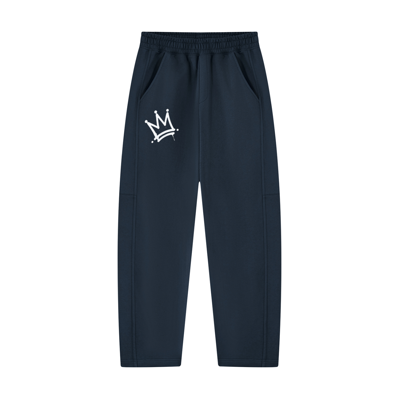 CROWN Unisex Tapered Straight Hem Sweatpants