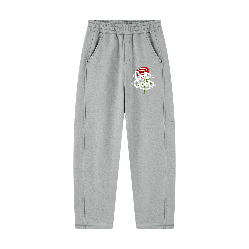 GOD IS GOOD ROSES Unisex Tapered Straight Hem Sweatpants