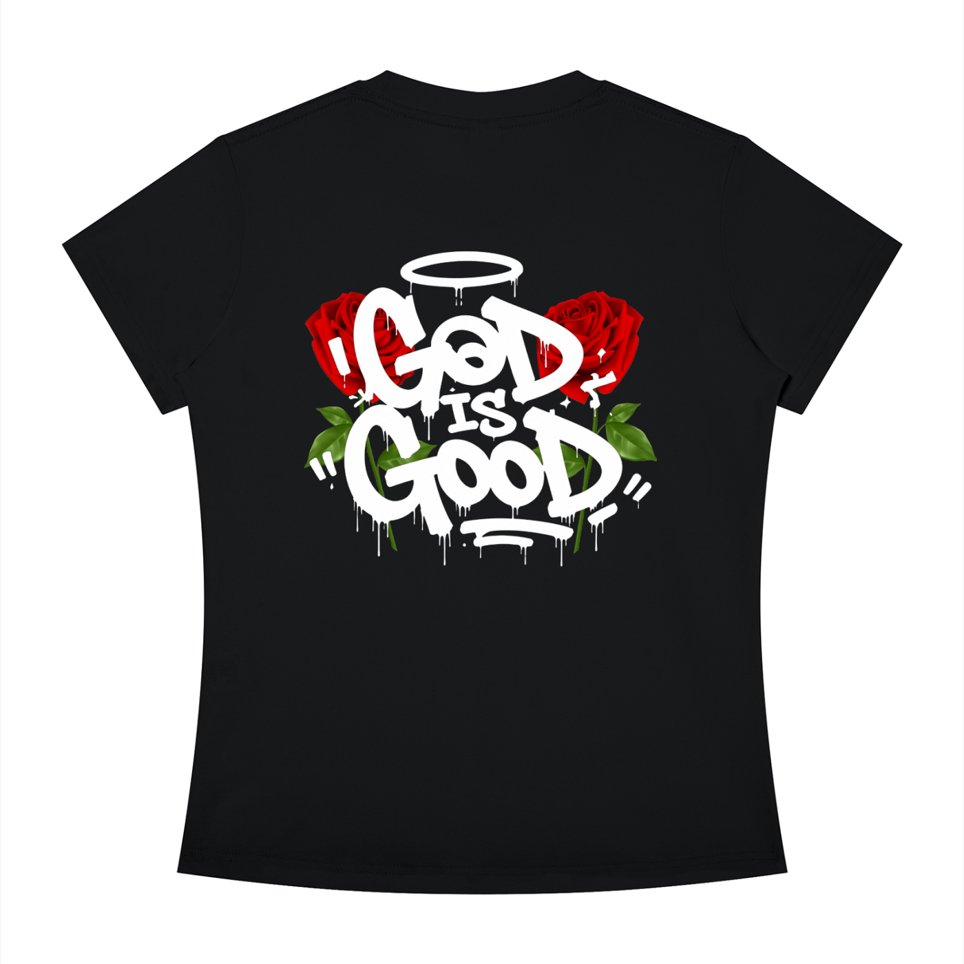 GOD IS GOOD Women's Slim Fit Crewneck T-Shirt