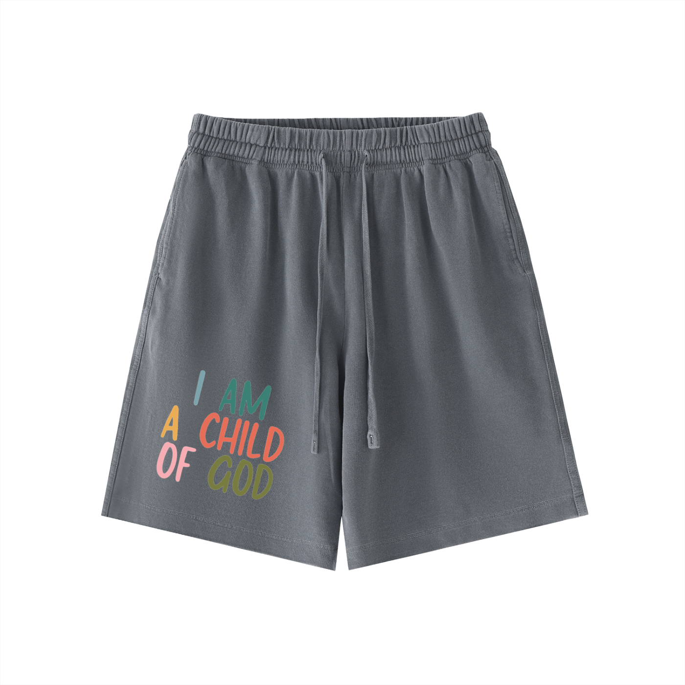 I AM A CHILD OF GOD Vintage Wash Cotton Shorts