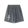 CROSS WITH CROWN Vintage Wash Cotton Shorts