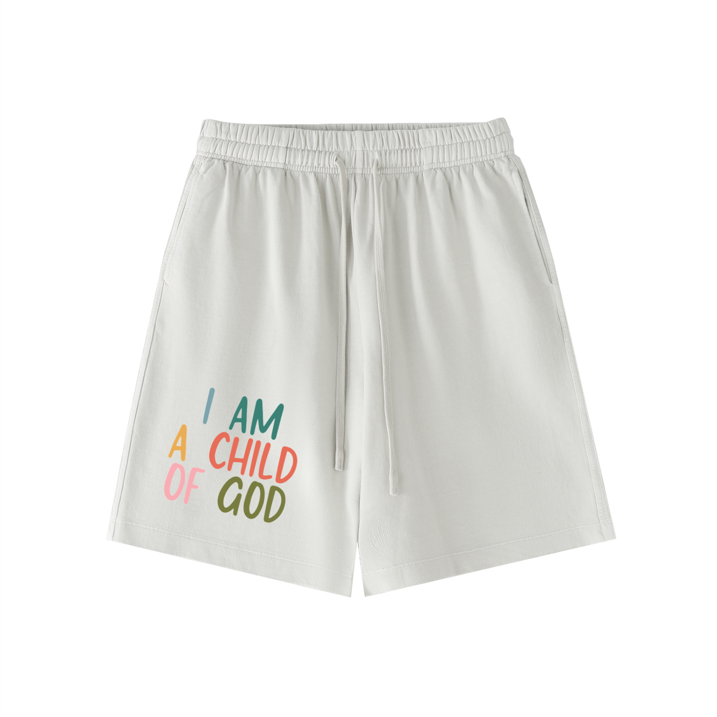 I AM A CHILD OF GOD Vintage Wash Cotton Shorts