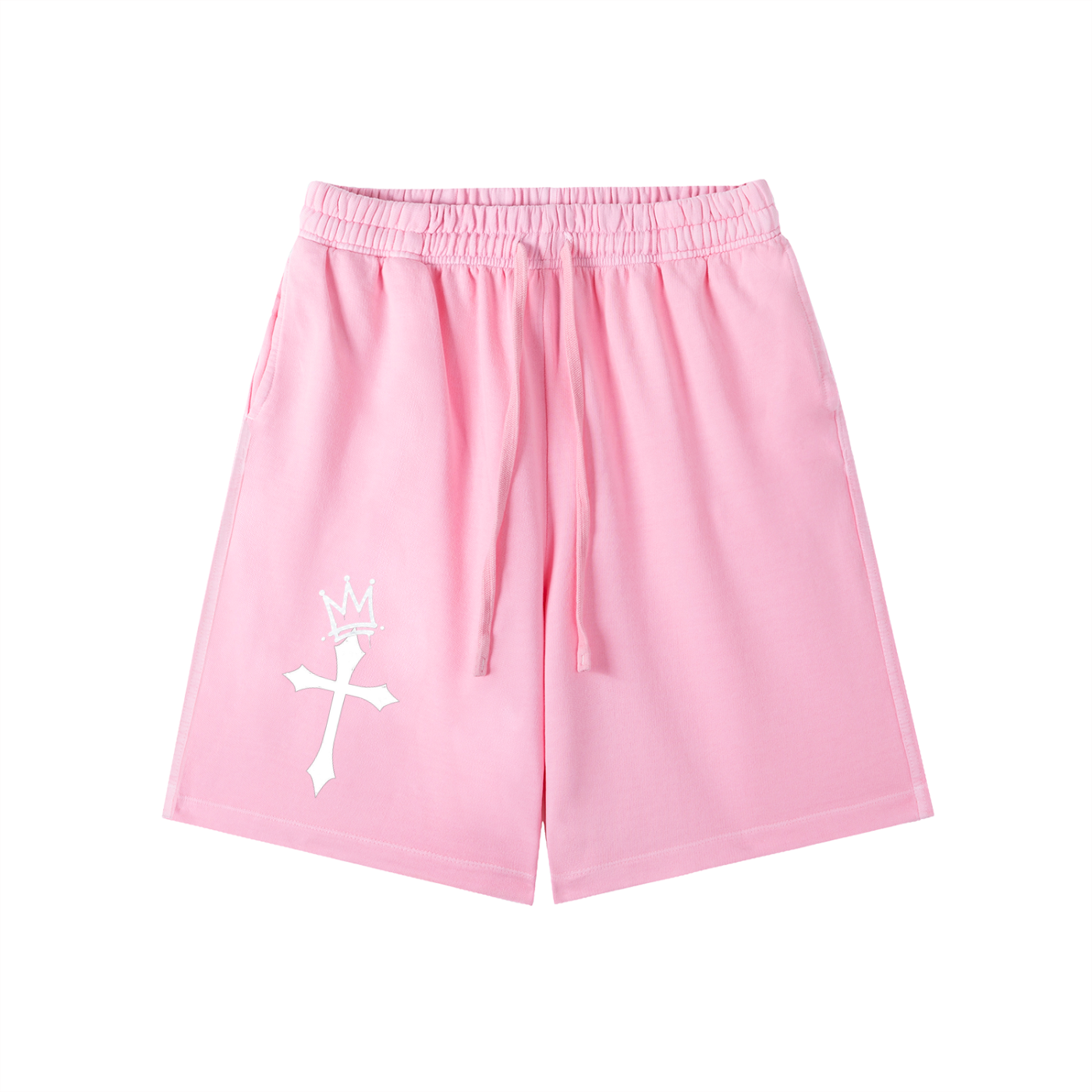 CROSS WITH CROWN Vintage Wash Cotton Shorts