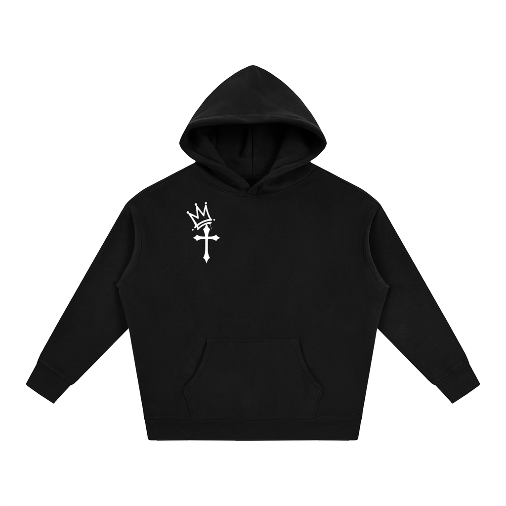 Cross with Crown Oversize Fleeced Hoodie