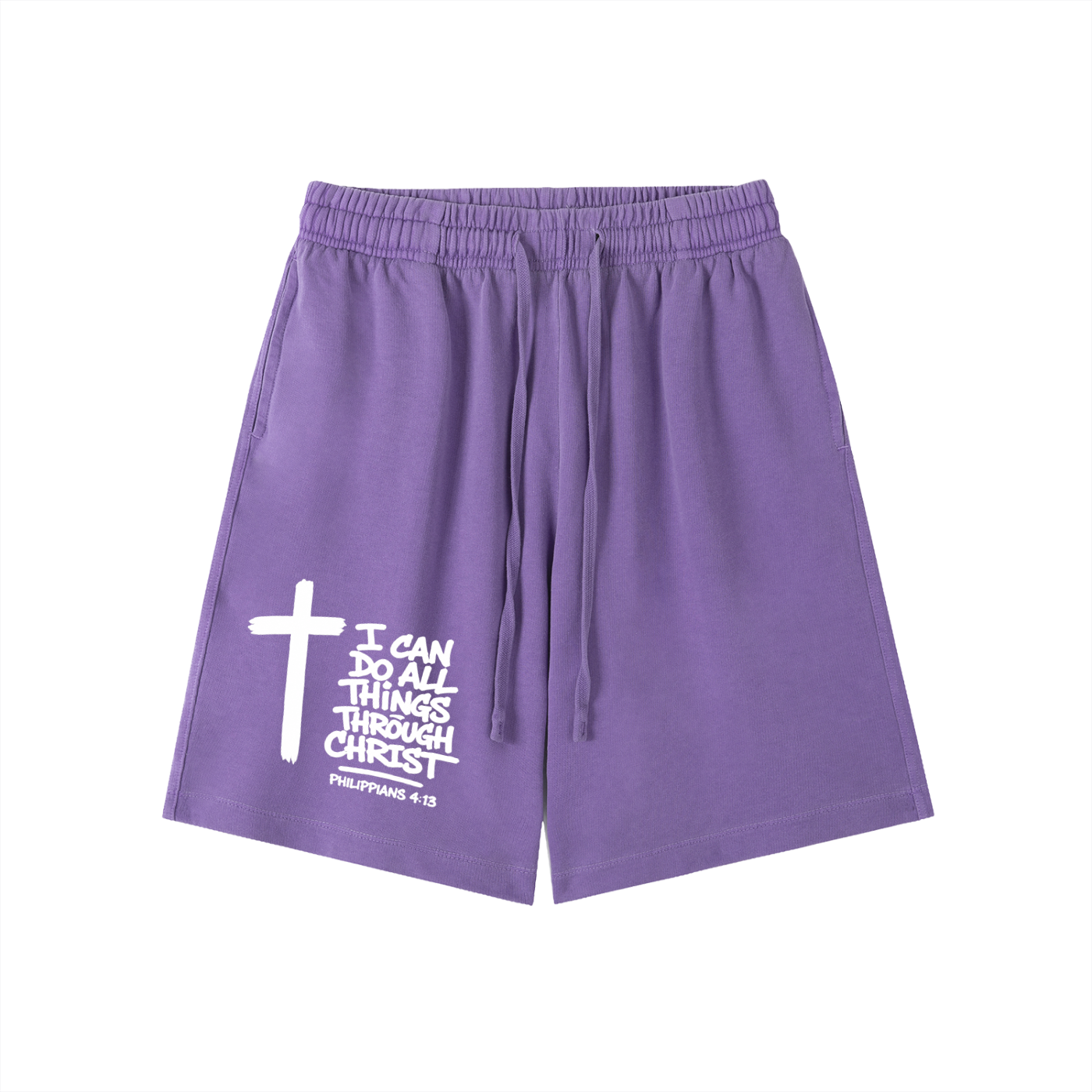 I CAN DO ALL THINGS THROUGH CHRIST Vintage Wash Cotton Shorts