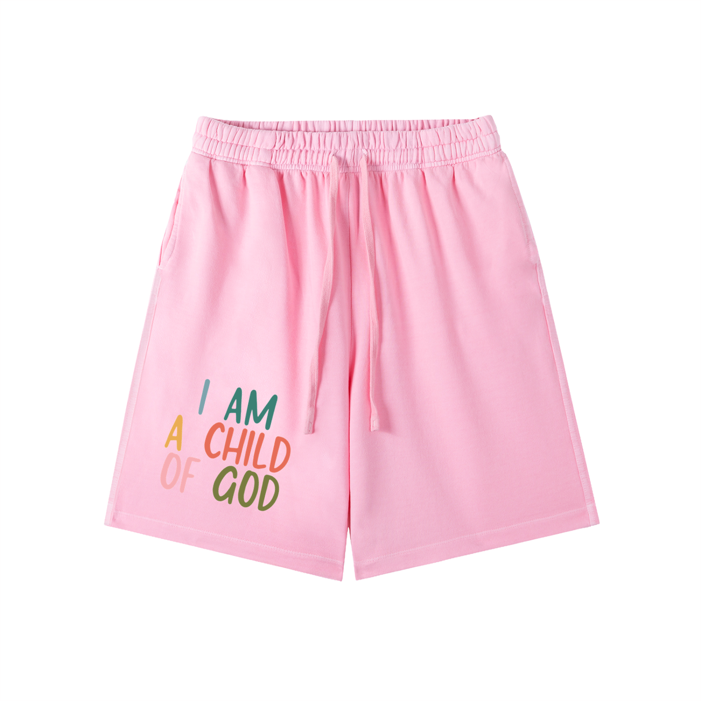 I AM A CHILD OF GOD Vintage Wash Cotton Shorts