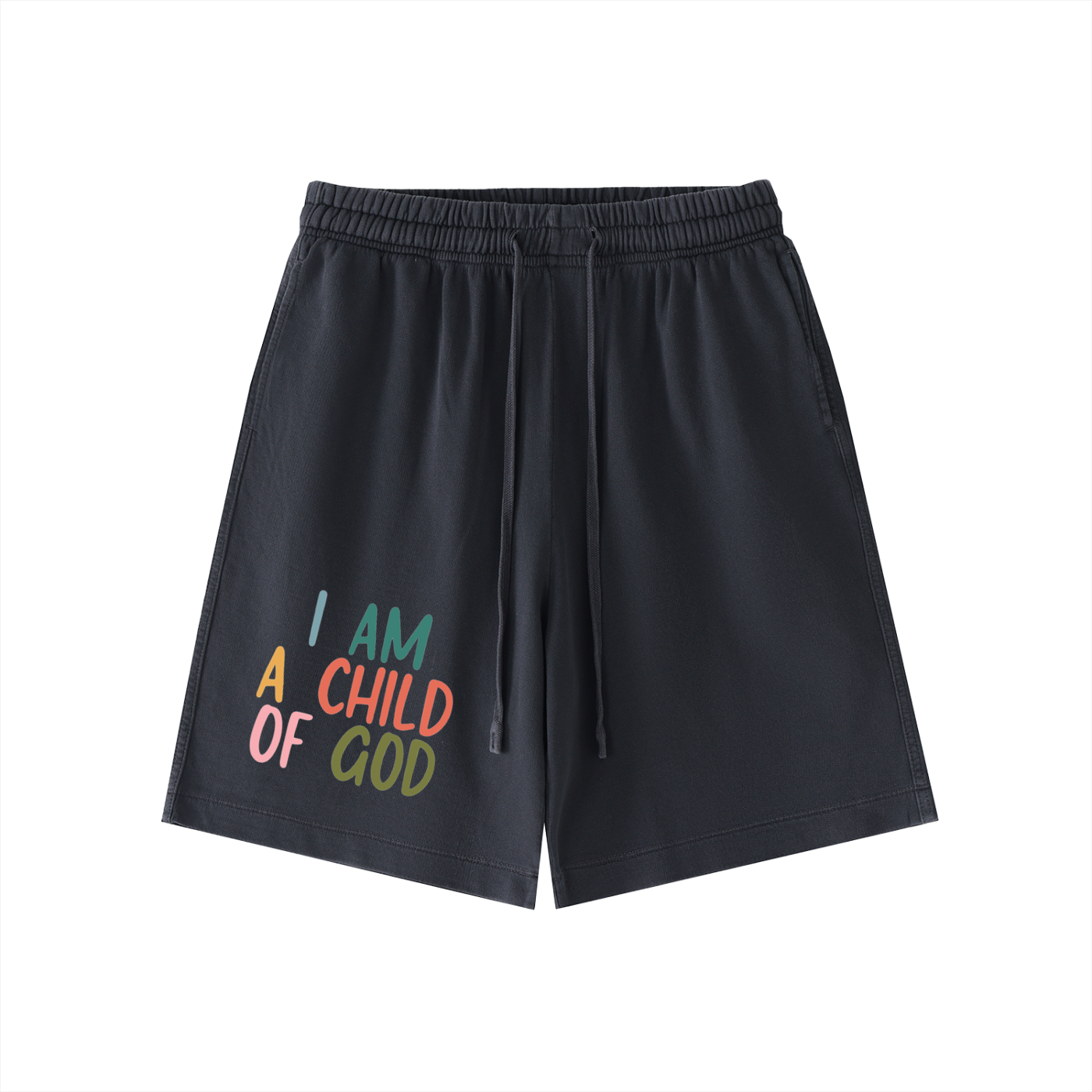 I AM A CHILD OF GOD Vintage Wash Cotton Shorts