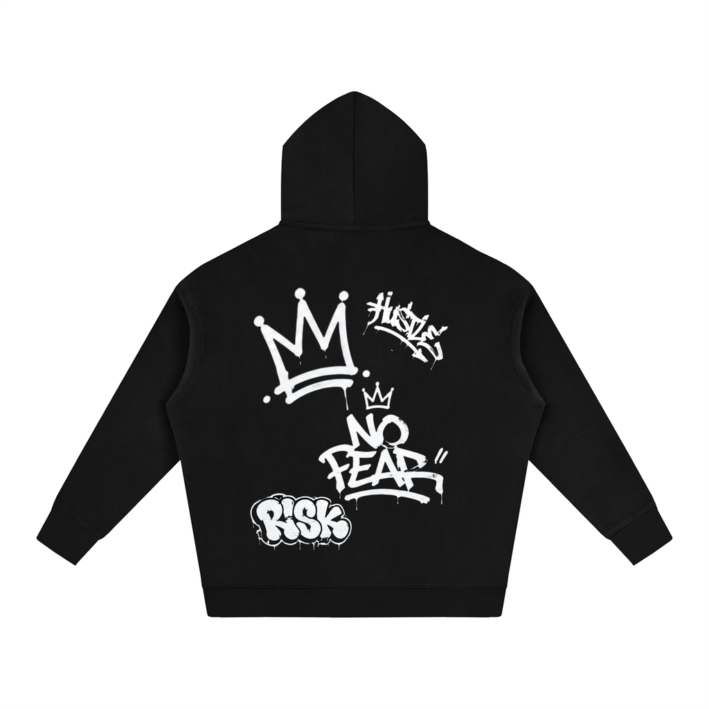 NO FEAR GRAFFITI Oversize Fleeced Hoodie