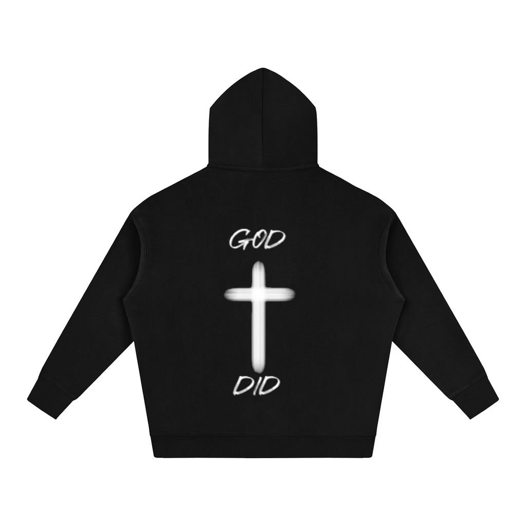 God Did Cross Oversize Fleeced Hoodie