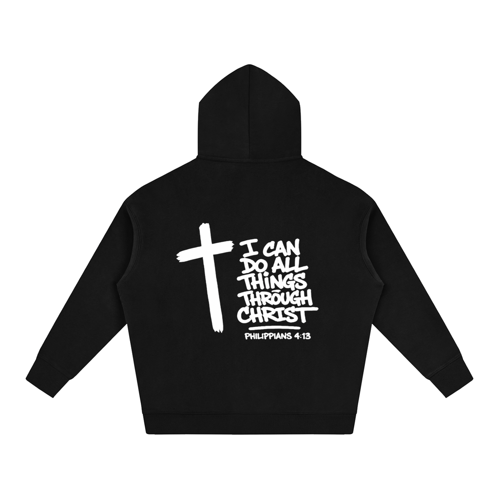 I CAN DO ALL THINGS THROUGH CHRISTOversize Fleeced Hoodie
