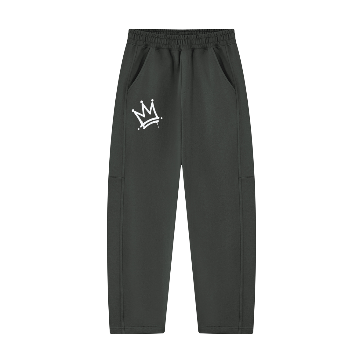 CROWN Unisex Tapered Straight Hem Sweatpants