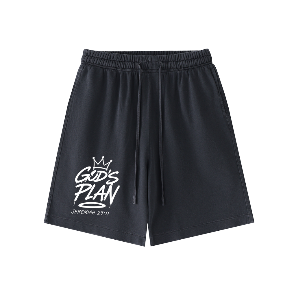 GODS PLAN Vintage Wash Cotton Shorts