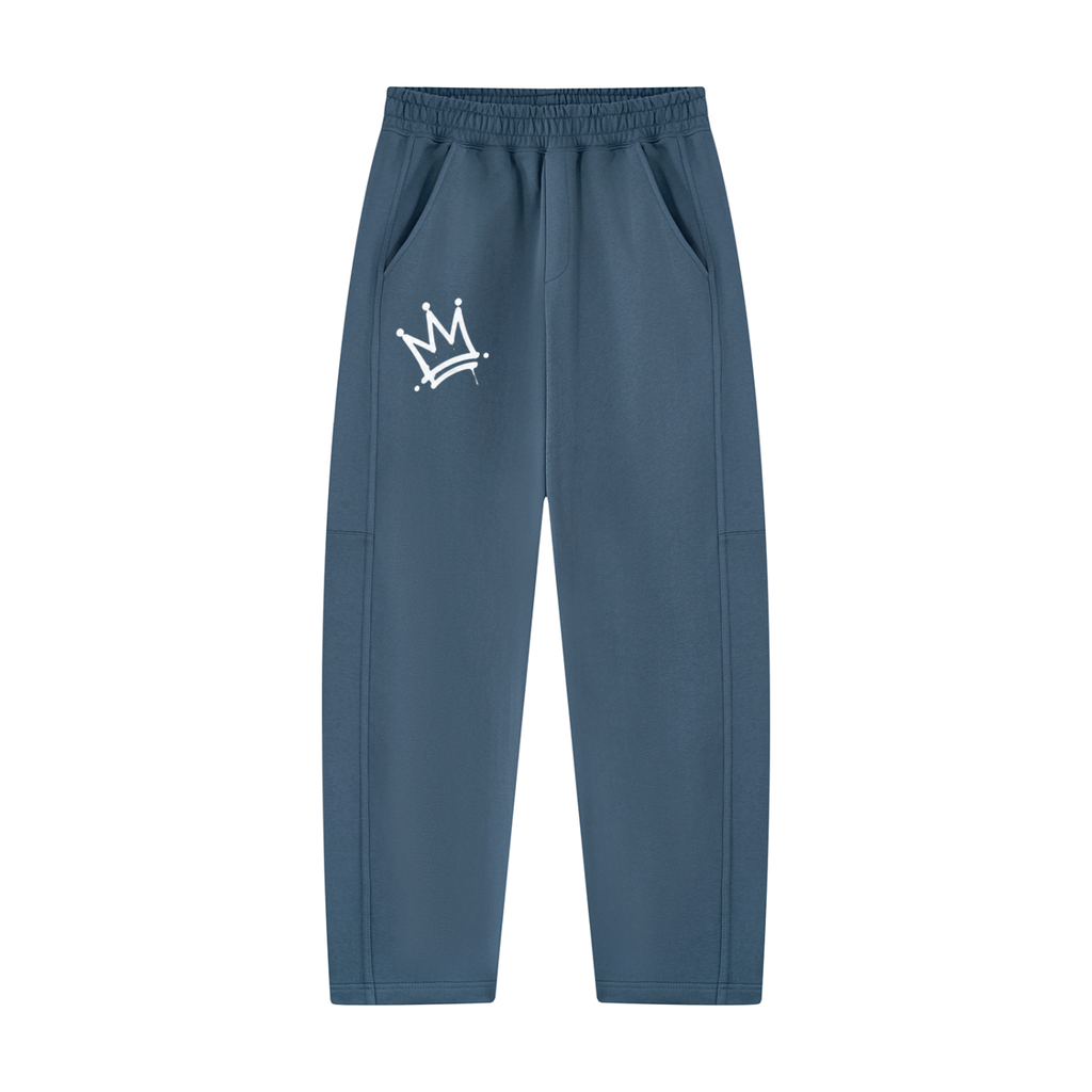 CROWN Unisex Tapered Straight Hem Sweatpants