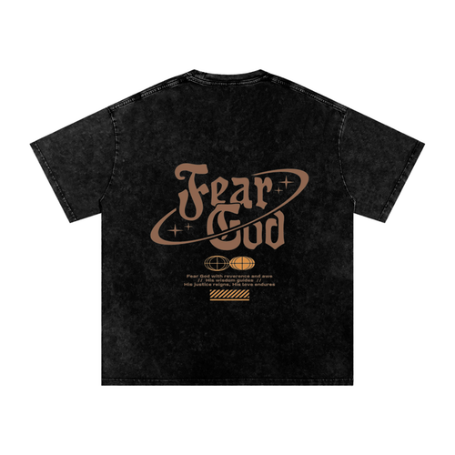 FEAR GOD Snow Washed Oversized Cotton T-Shirt