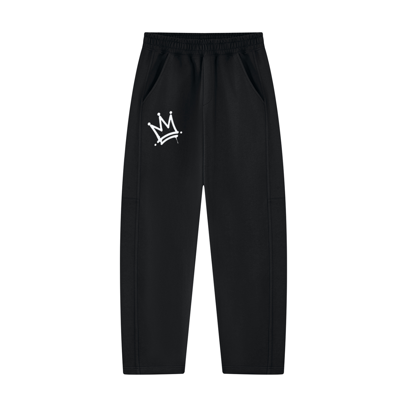 CROWN Unisex Tapered Straight Hem Sweatpants