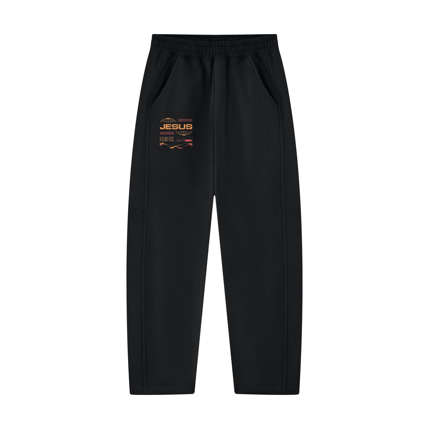 JESUS CALM THE STORM Unisex Tapered Straight Hem Sweatpants