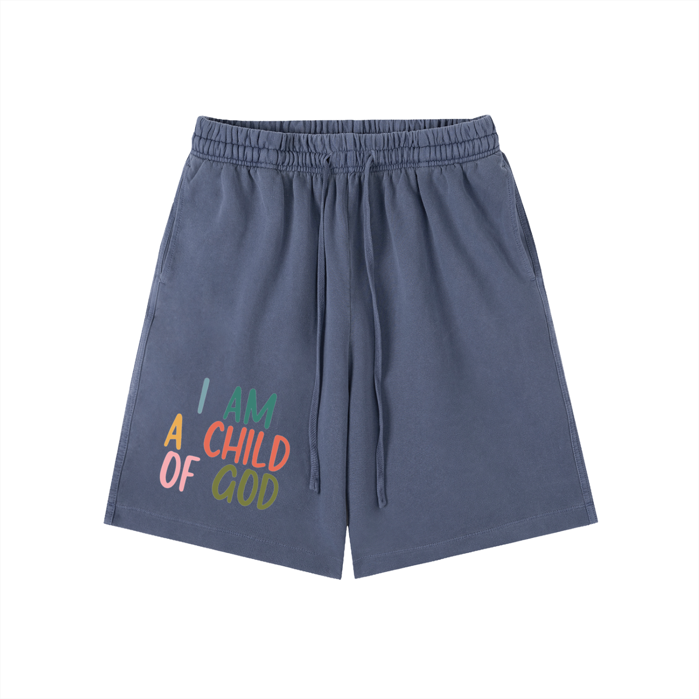 I AM A CHILD OF GOD Vintage Wash Cotton Shorts