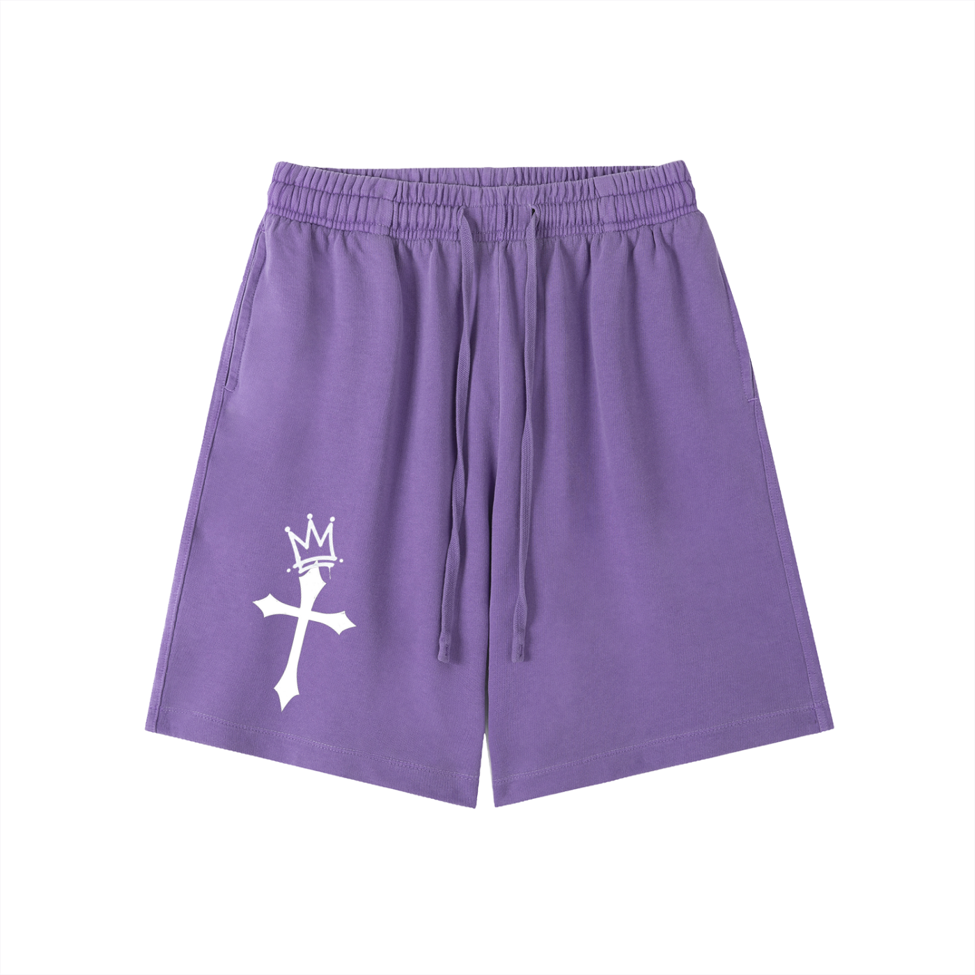 CROSS WITH CROWN Vintage Wash Cotton Shorts