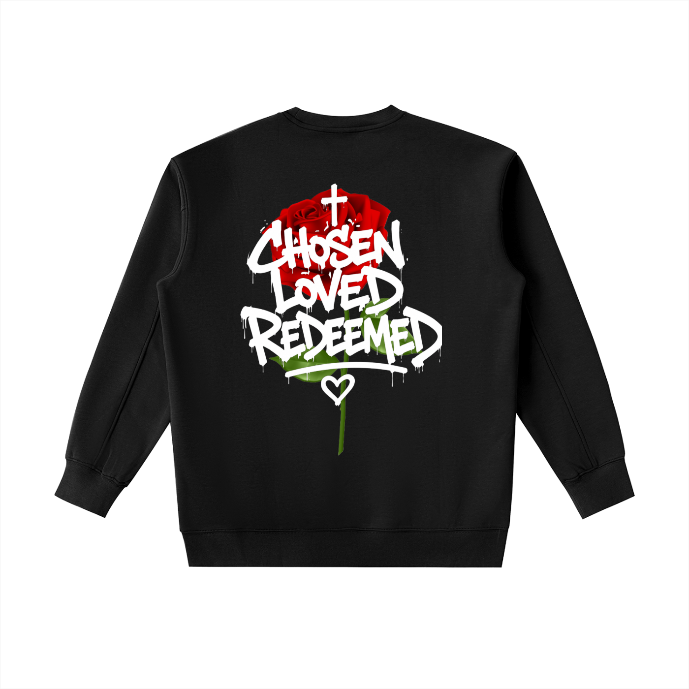 CHOSEN LOVED REDEEMED ROSES Essential Heavyweight Crewneck Sweatshirt