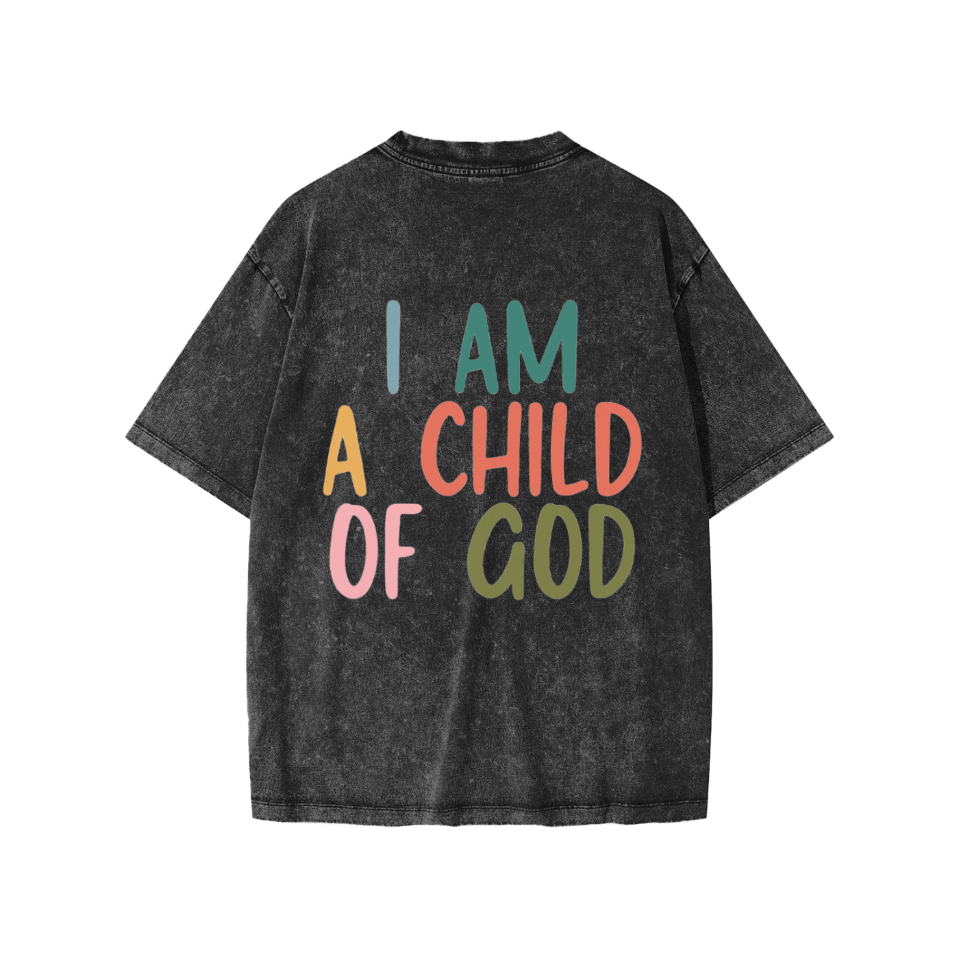 I AM A CHILD OF GOD Snow Washed Kids' T-Shirt