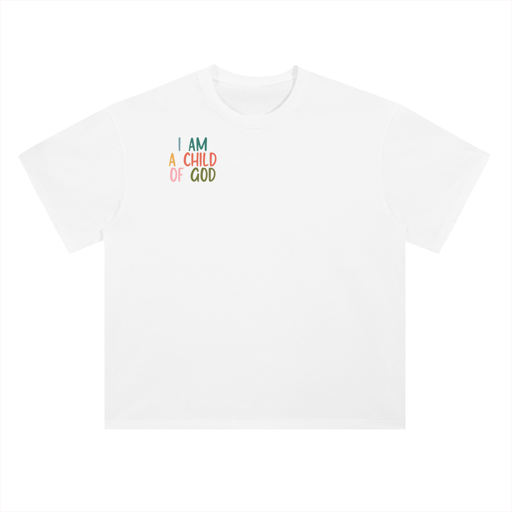 I AM A CHILD OF GOD Heavyweight Drop Shoulder Cotton T-Shirt