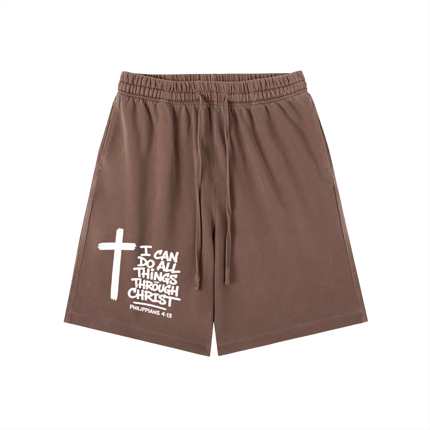 I CAN DO ALL THINGS THROUGH CHRIST Vintage Wash Cotton Shorts