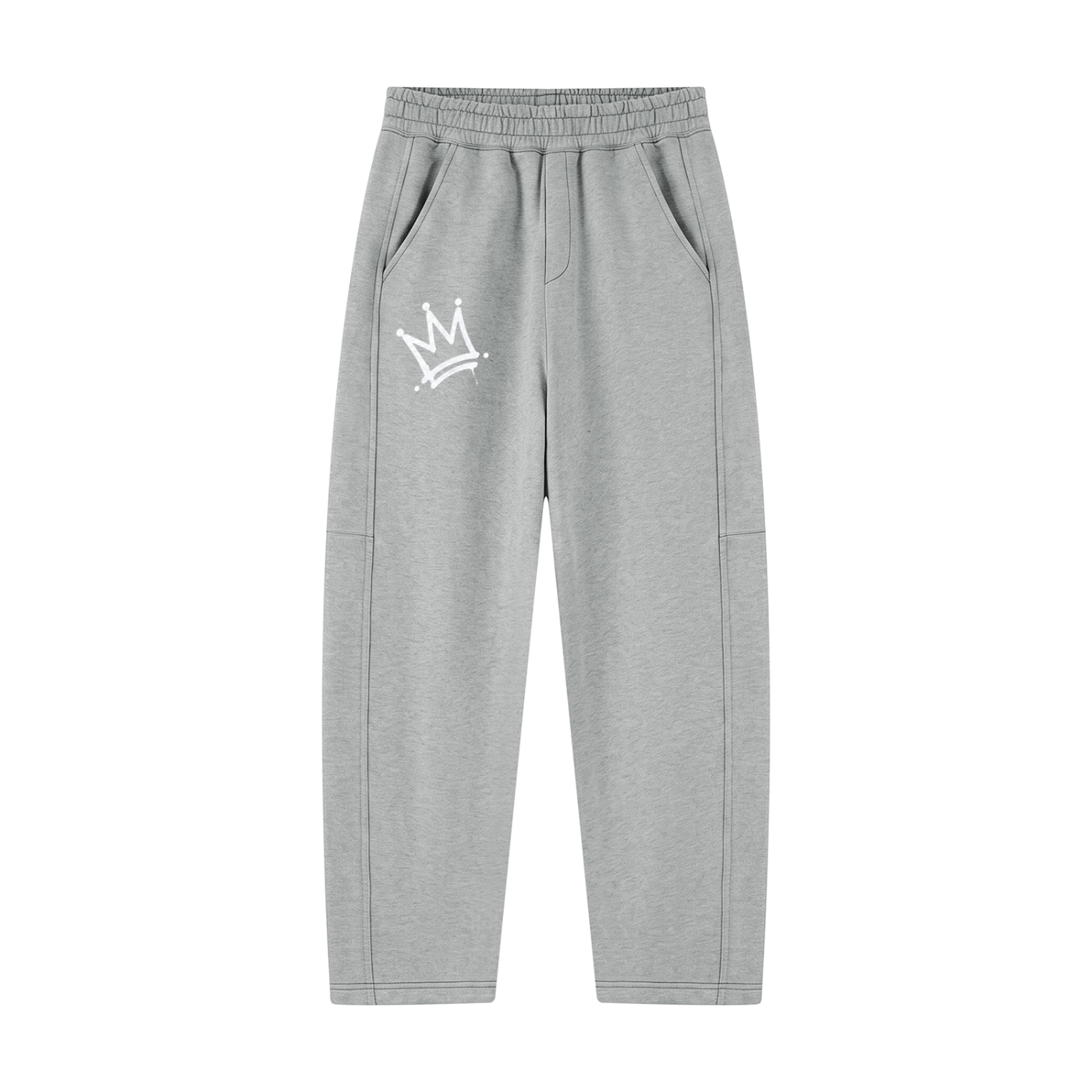 CROWN Unisex Tapered Straight Hem Sweatpants