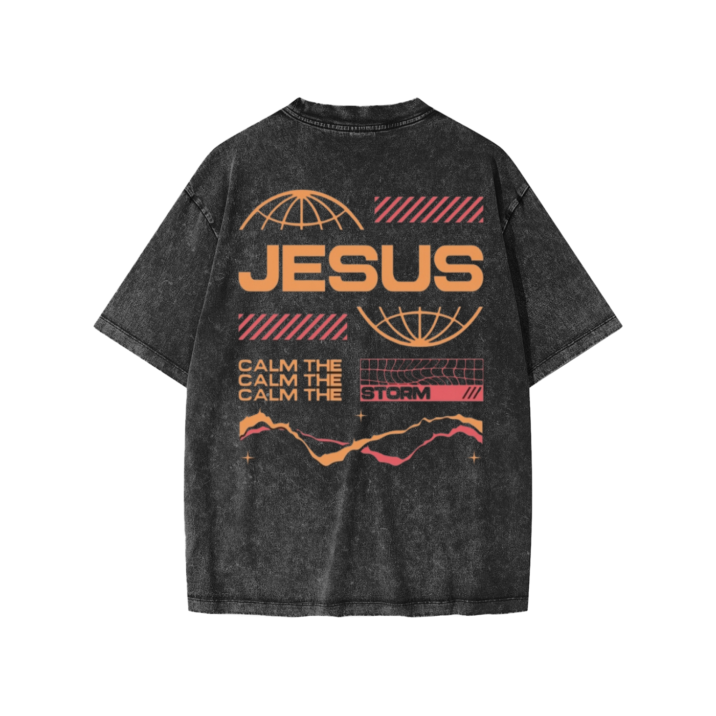 JESUS CALM THE STORM Snow Washed Kids' T-Shirt