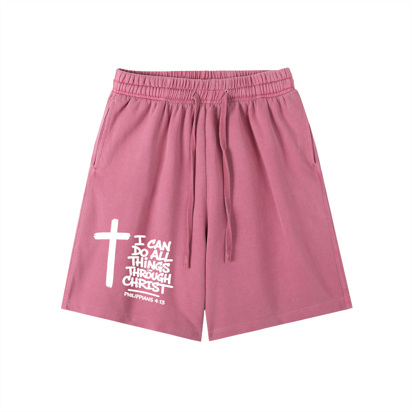 I CAN DO ALL THINGS THROUGH CHRIST Vintage Wash Cotton Shorts
