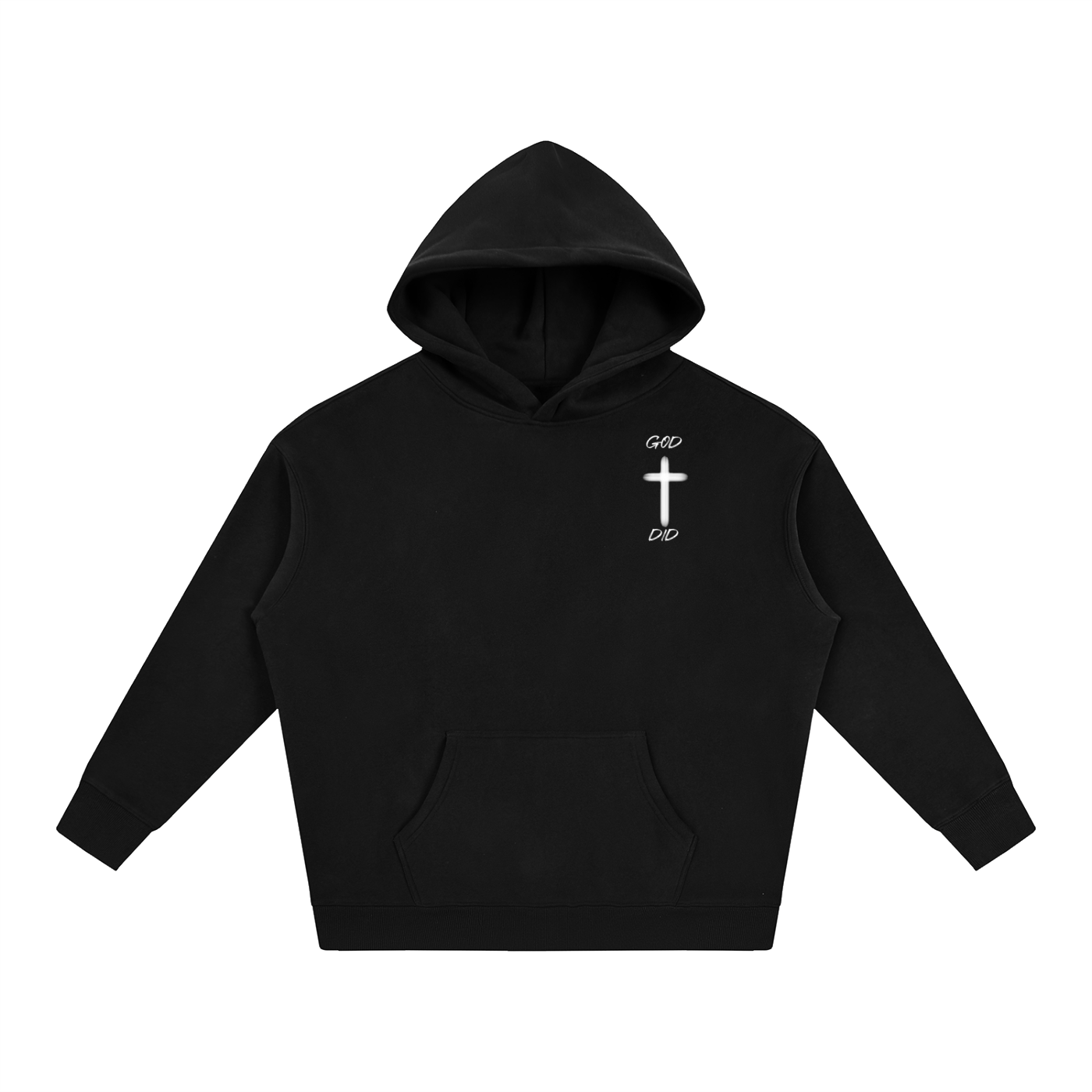 God Did Cross Oversize Fleeced Hoodie