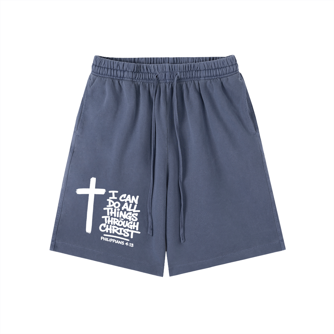 I CAN DO ALL THINGS THROUGH CHRIST Vintage Wash Cotton Shorts