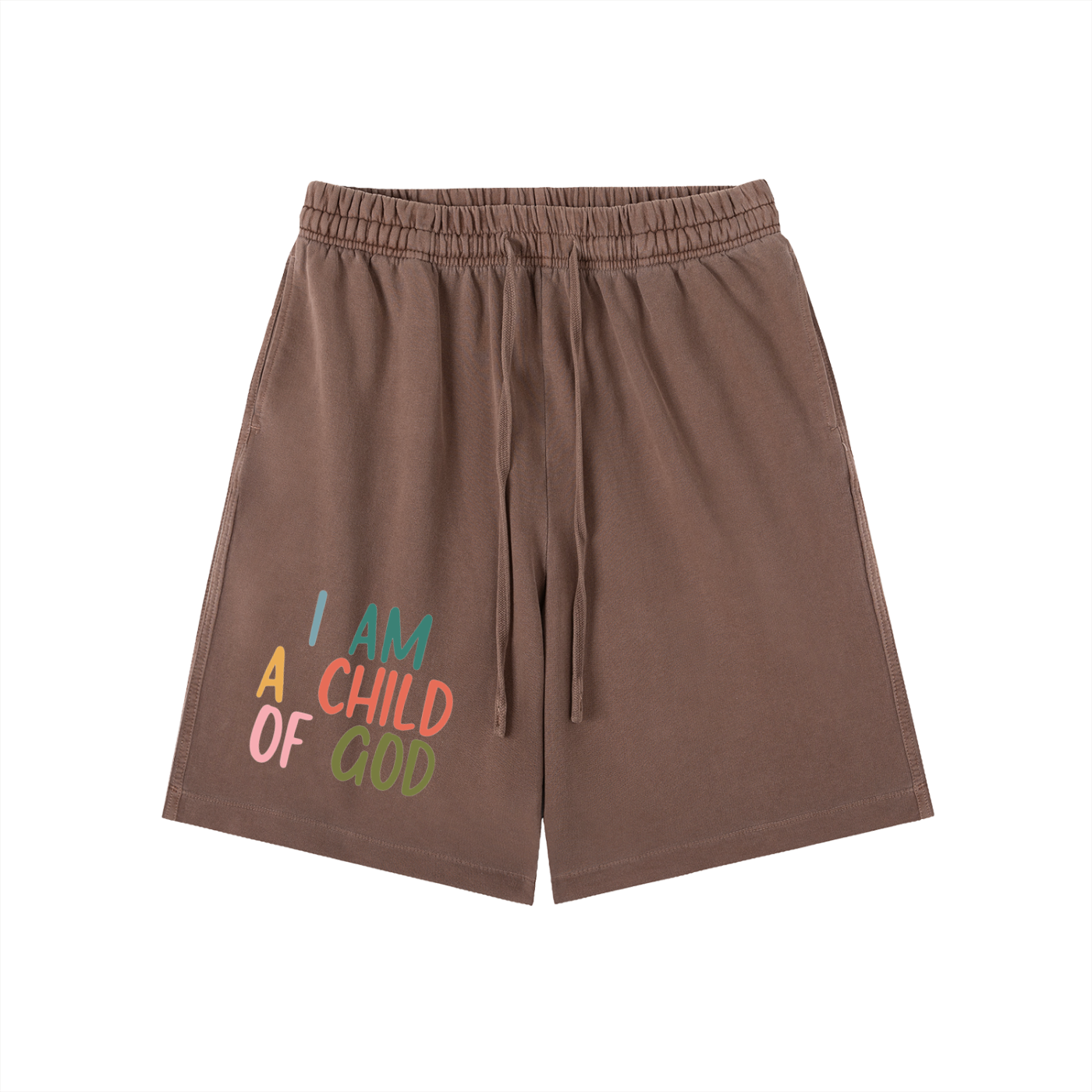 I AM A CHILD OF GOD Vintage Wash Cotton Shorts